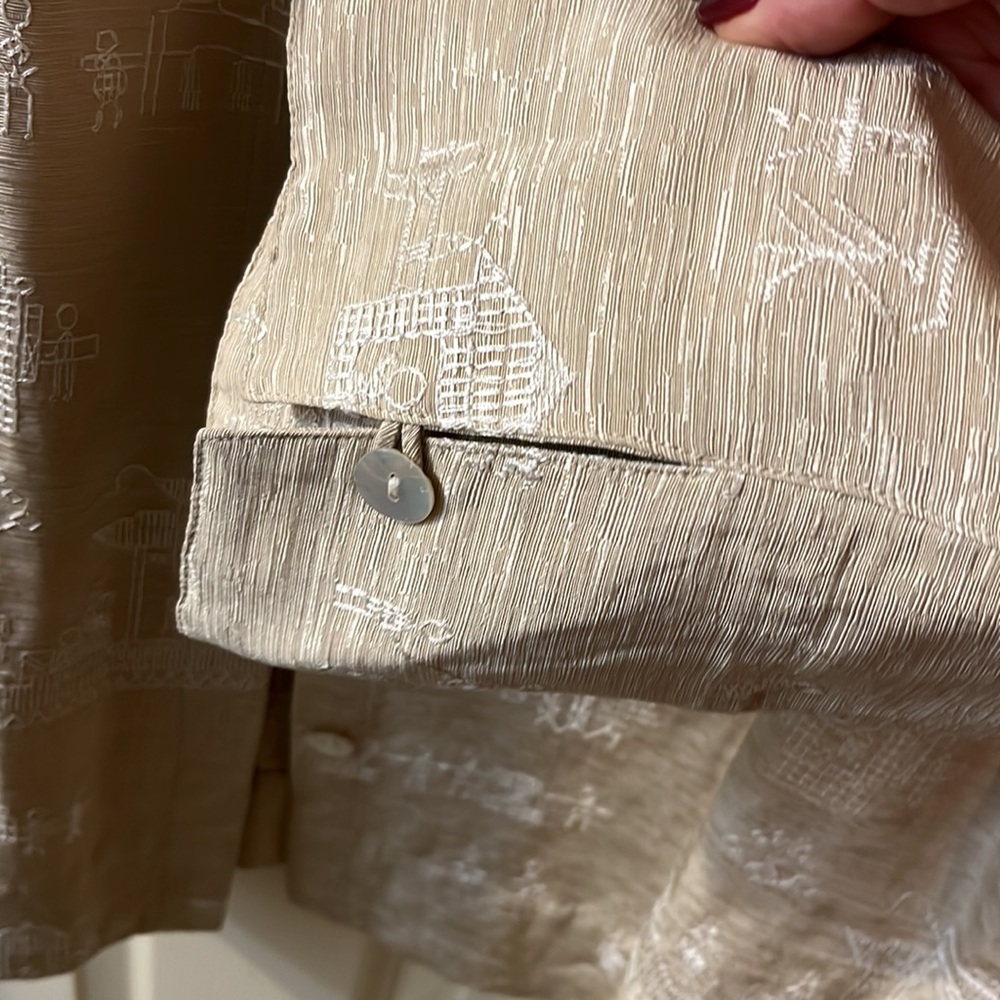 Chico’s Light Button Down Blouse Size 2 - image 3